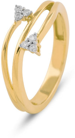 Araanz by Tribhovandas Bhimji Zaveri Delhi Gold Diamond 18K Yellow Gold 18 K Ring