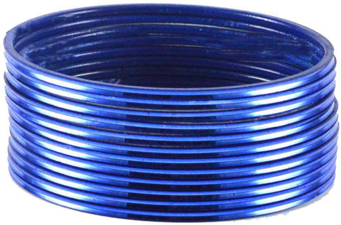 Vidhya Kangan Blue Metal Rhodium Bangle Set