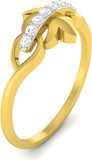 Ciemme 0.11 CT Fashion Forever Love Promise Yellow Gold Diamond 18 K Ring