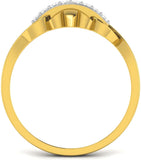 Ciemme 0.11 CT Fashion Forever Love Promise Yellow Gold Diamond 18 K Ring