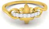 Ciemme 0.11 CT Fashion Forever Love Promise Yellow Gold Diamond 18 K Ring