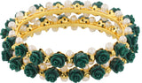 JANKI JEWELLERS Alloy Pearl Rhodium Bangle Set