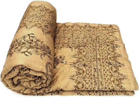 Buy Clues Abstract Single Quilts & Comforters Gold