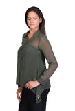 Cool Quotient Women's Solid Casual Shirt