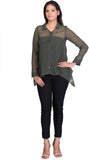 Cool Quotient Women's Solid Casual Shirt