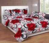 Sparklings Cotton Geometric Double Bedsheet