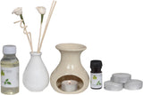 Myesquire White Brown Aroma Burner Combo Lemongrass Liquid Air Freshener