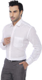 JadeBlue Men's Self Design Formal Linen Shirt