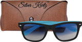 Silver Kartz Beach Sky Blue Wayfarer, Rectangular Sunglasses