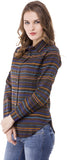 Being Fab Women's Striped Casual Shirt