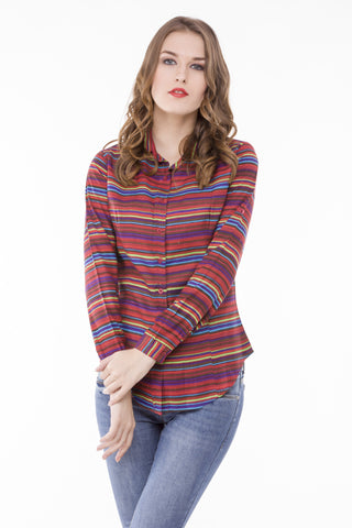 Being Fab Women's Striped Casual Shirt