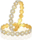 VK Jewels Alloy Yellow Gold Bangle Set