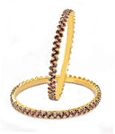 VK Jewels Alloy Yellow Gold Bangle Set