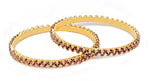 VK Jewels Alloy Yellow Gold Bangle Set