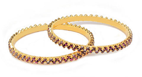 VK Jewels Alloy Yellow Gold Bangle Set