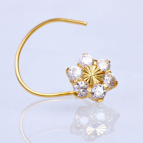 BAFNA GEMS & JEWELS Gold Nose Stud