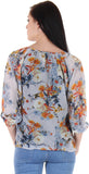 BONHEUR Casual 3/4 Sleeve Floral Print Women's Top