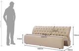 Durian BID/32625/A/3 Leatherette 3 Seater Sofa