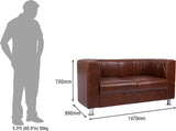 Durian Leatherette 2 Seater Sofa