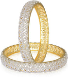 Ethnic Jewels Alloy Yellow Gold Bangle Set