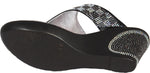 Belson Black High Quality Comfort Slip-On Women Wedges