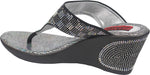 Belson Black High Quality Comfort Slip-On Women Wedges