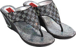 Belson Black High Quality Comfort Slip-On Women Wedges