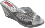 Belson Black High Quality Comfort Slip-On Women Wedges