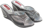 Belson Black High Quality Comfort Slip-On Women Wedges