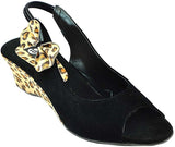 TEN Suade Black Women Wedges