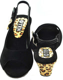 TEN Suade Black Women Wedges