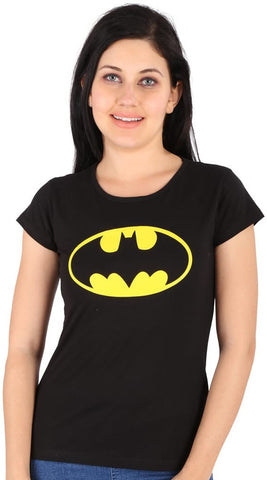 Attitude Printed Women's Round Neck Black T-Shirt