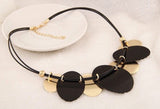 Dhrohar Black and Gold Tone Rose Gold Plated Alloy Necklace