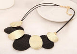 Dhrohar Black and Gold Tone Rose Gold Plated Alloy Necklace