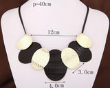 Dhrohar Black and Gold Tone Rose Gold Plated Alloy Necklace