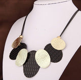 Dhrohar Black and Gold Tone Rose Gold Plated Alloy Necklace