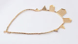Dhrohar Black Geometric Irregular Yellow Gold Plated Alloy Necklace