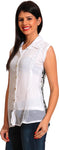 Ahhaaaa Women's Embroidered Casual Shirt