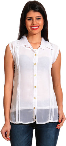 Ahhaaaa Women's Embroidered Casual Shirt
