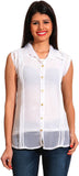 Ahhaaaa Women's Embroidered Casual Shirt