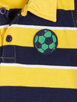 612 League Striped Baby Boy's Flap Collar Neck T-Shirt