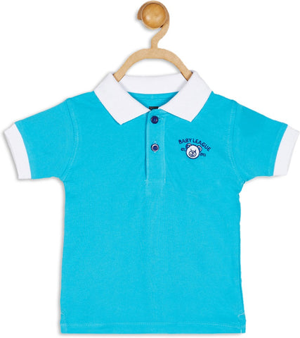 612 League Solid Baby Boy's Flap Collar Neck T-Shirt
