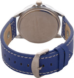 Curren Nx Blue Dial Stiched Strap Analog Watch  - For Men, Boys