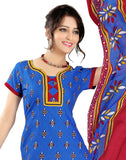 Parisha Cotton Self Design, Printed Salwar Suit Dupatta Material