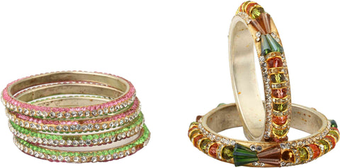 Aayat Brass Zircon Bangle Set