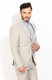 Blackberrys Self Design Single Breasted Formal Men's Blazer