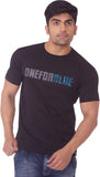 One For Blue Printed Men's Round Neck T-Shirt