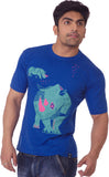 One For Blue Printed Men's Round Neck T-Shirt