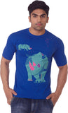 One For Blue Printed Men's Round Neck T-Shirt