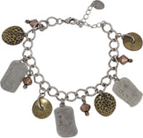 Muchmore Alloy Silver Charm Bracelet